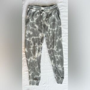 Anthropologie Gray Tie-Dye Joggers